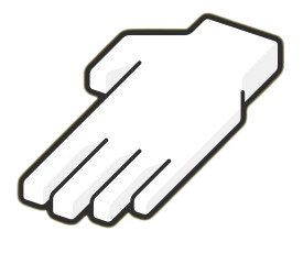 image of a flat fist representing paper